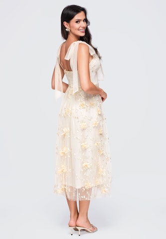 Ombre Cocktailjurk in Beige