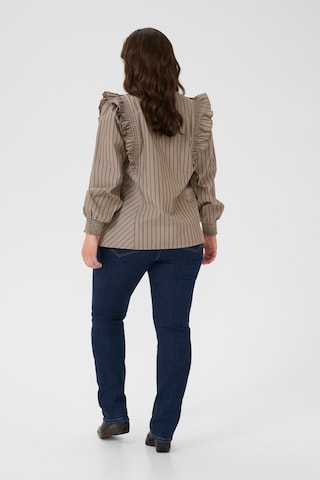 KAFFE CURVE Bluse 'Jerria' i beige