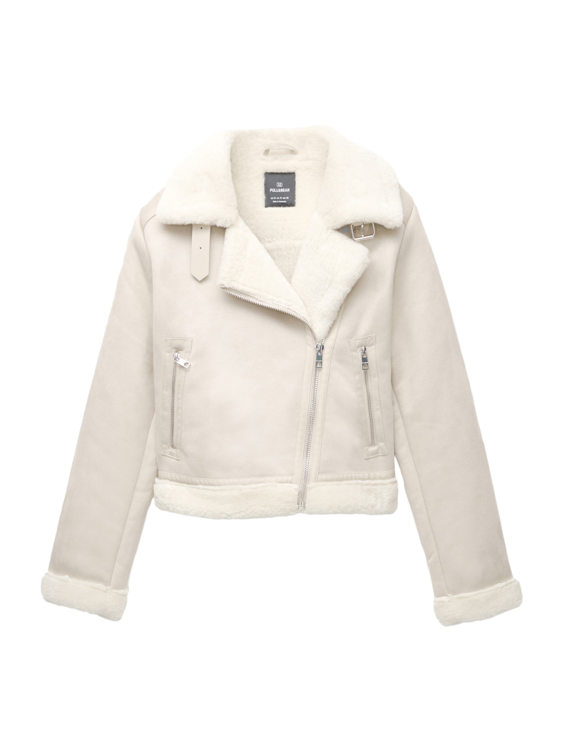 Pull&amp;Bear Tussenjas in Beige: voorkant