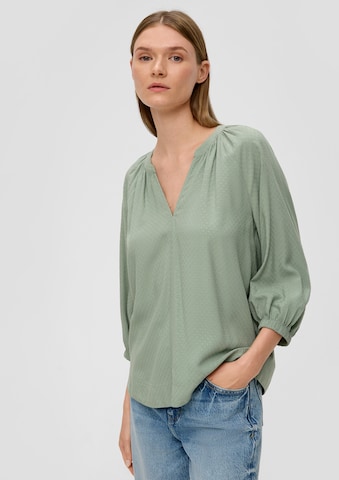 s.Oliver Blouse in Groen: voorkant