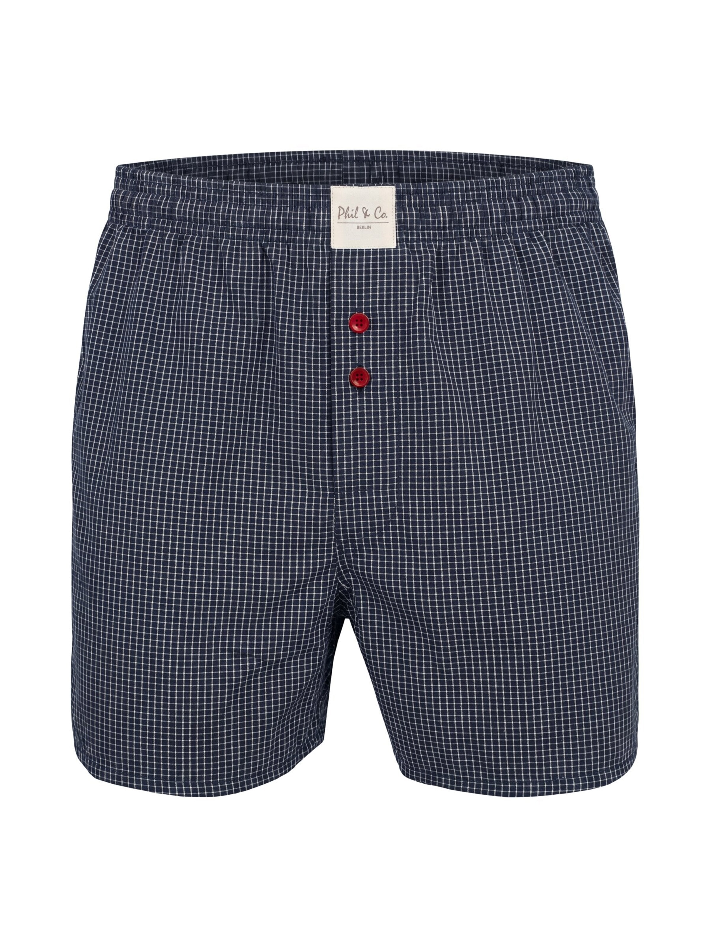 Phil & Co. Berlin Boxershorts 'Phil & Co. Berlin Men's Woven Boxers 4 Pack – Loose Fit Boxer Shorts – 60% Cotton & 40% Polyester – Breathable, Wrinkle-Resistant & Easy Care' in Gemengde kleuren