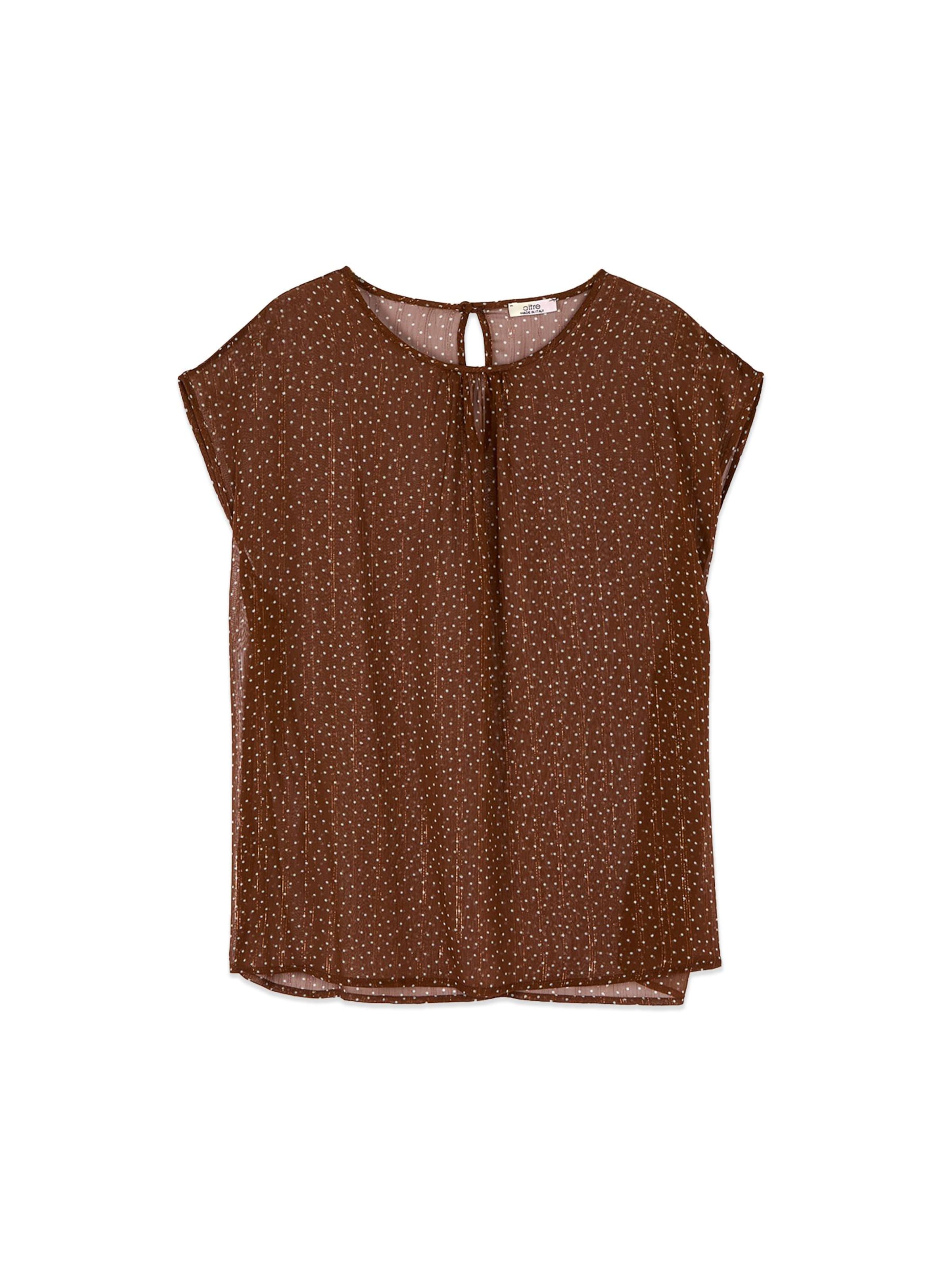 Camicia da donna di oltre in marrone: frontale