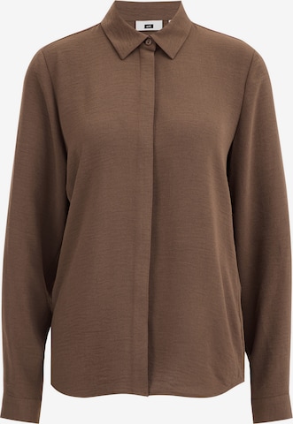 WE Fashion Blouse in Brown: front