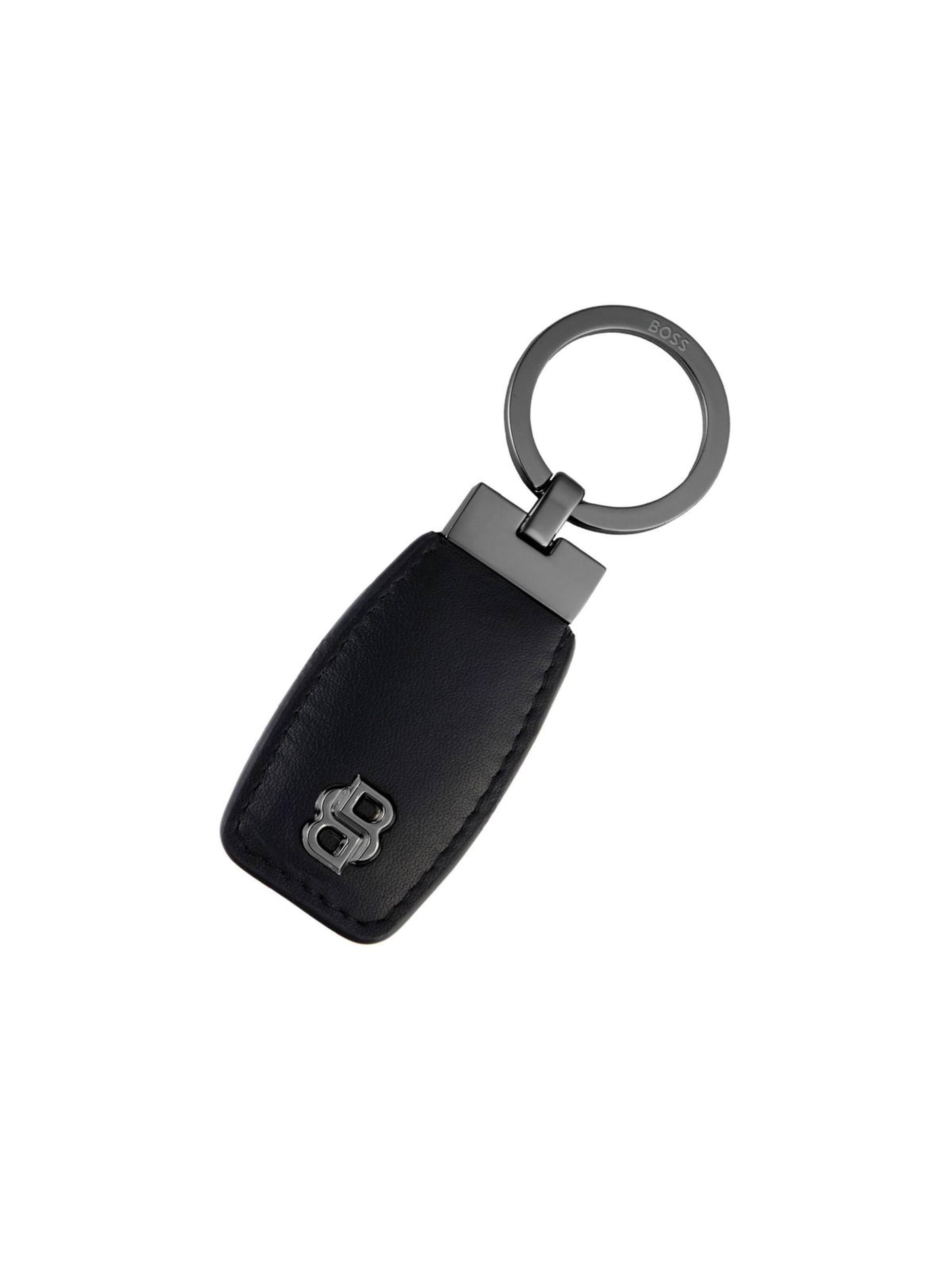 BOSS Key Ring in Grey: front