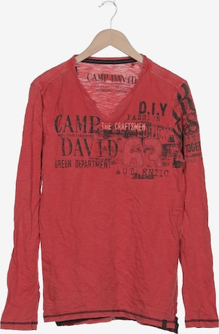 CAMP DAVID Shirt in M in Red: front