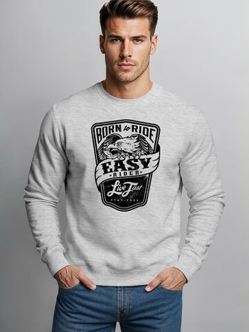 Neverless Sweatshirt 'Easy Rider' in Grey