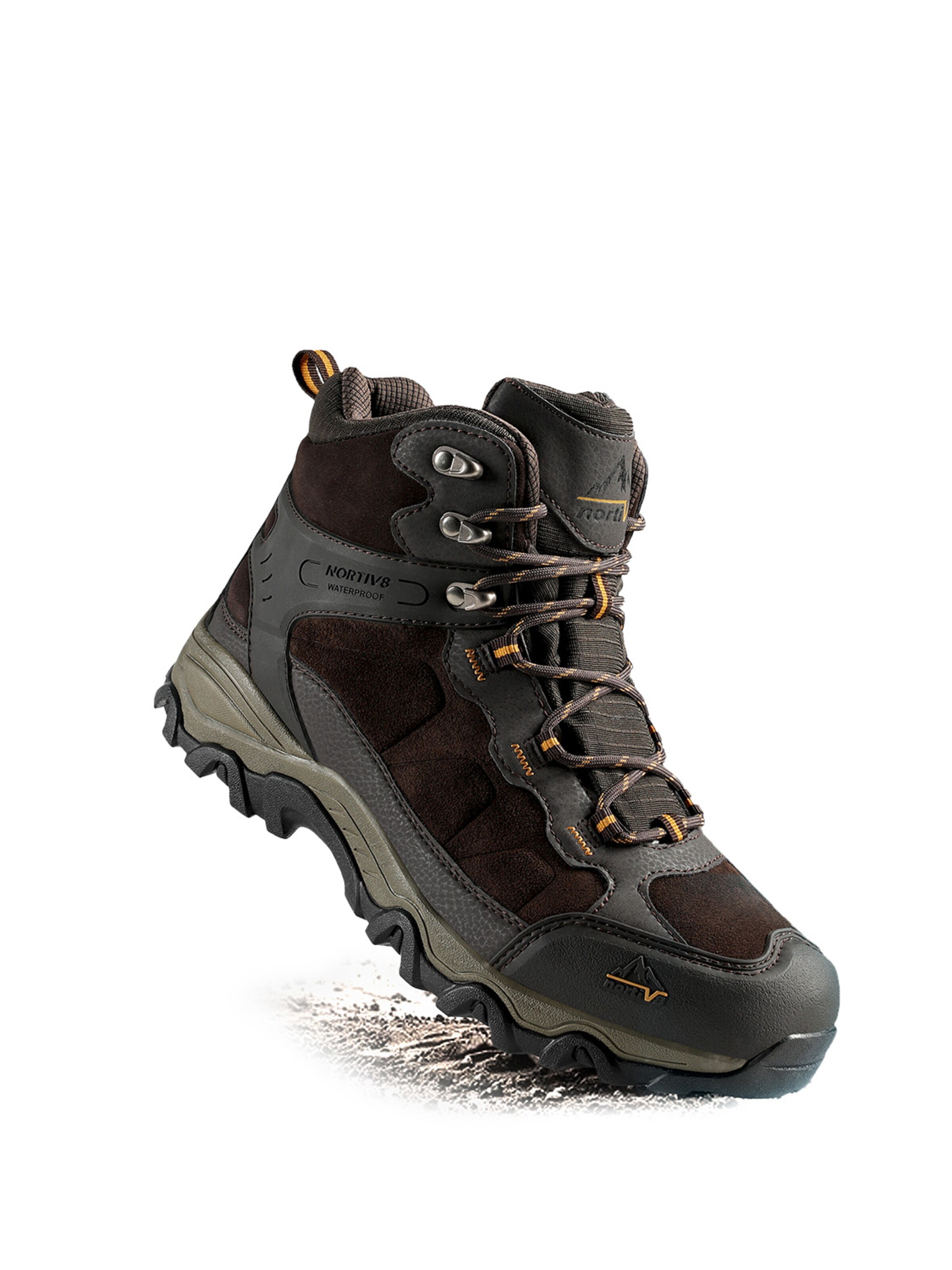 Boots 'NORTIV 8 Herren Wasserdichte Wanderschuhe Outdoor Mid Trekking Leichte Bergschuhe' di NORTIV 8 in marrone