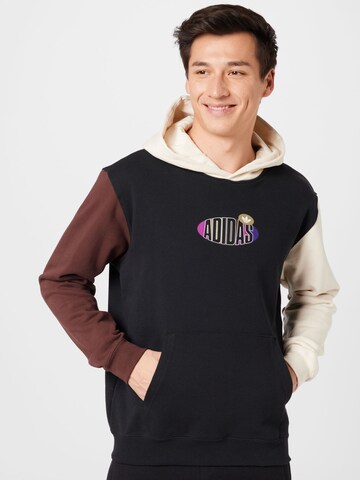 ADIDAS ORIGINALS Sweatshirt in Zwart: voorkant