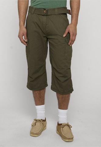 INDICODE JEANS Regular Cargobroek 'INColos' in Groen: voorkant