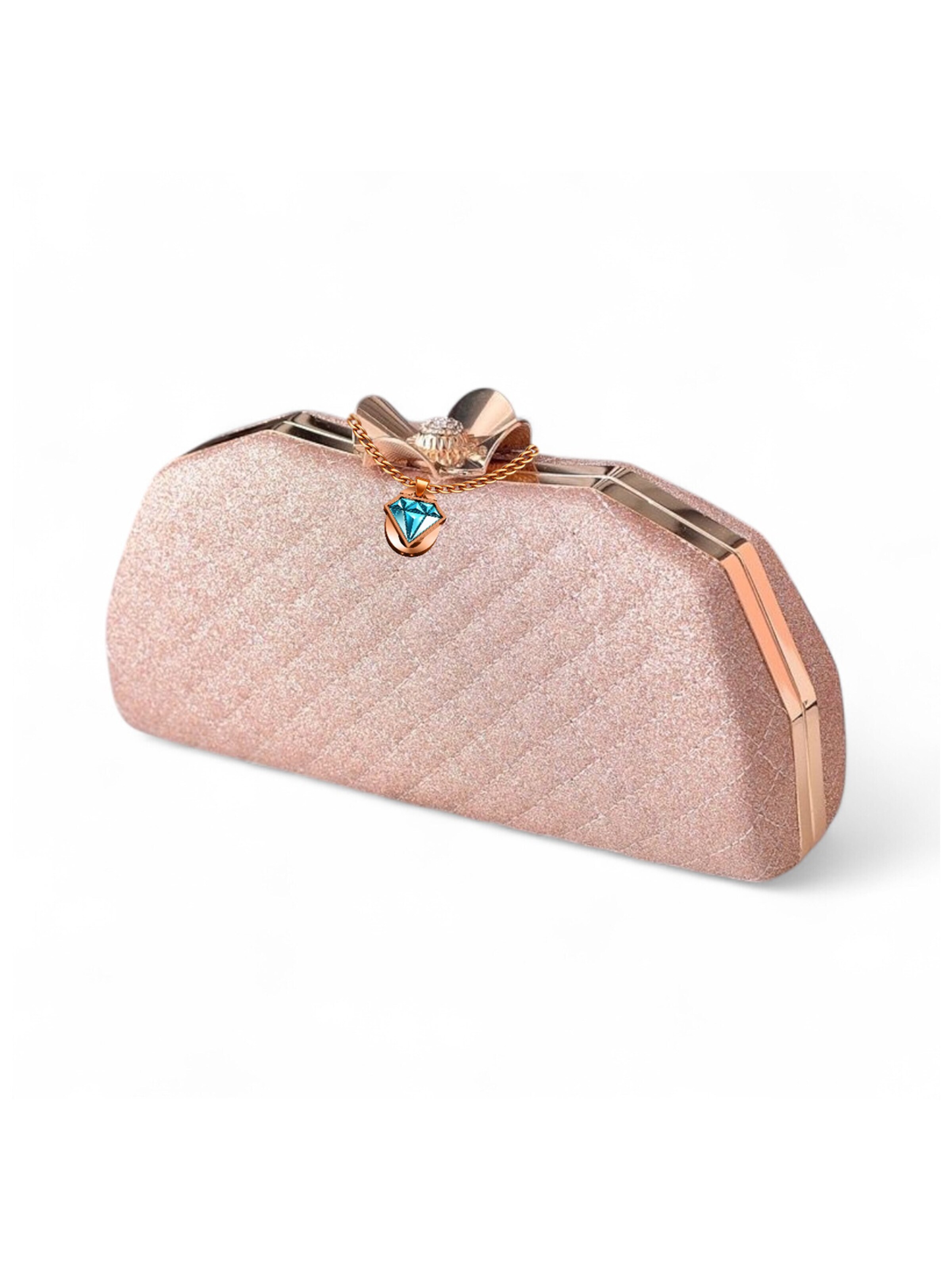 Elegon Clutch 'Model Malaysia' in Gold: front