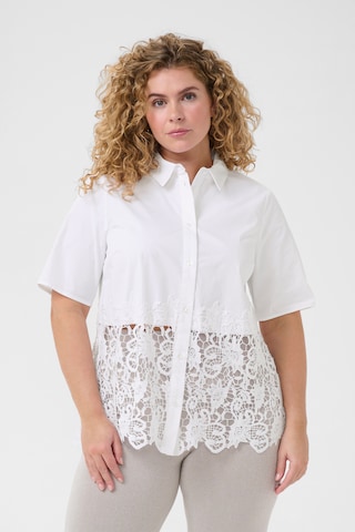 KAFFE CURVE Bluse 'Nalia' i hvid: forside