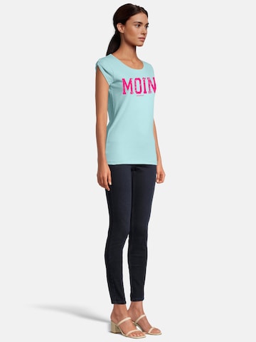 salzhaut Shirt 'BIIKE - Moin' in Blau
