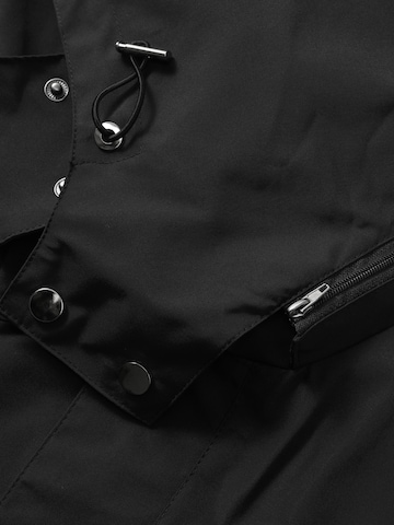 ALLTHEMEN Between-Seasons Coat 'Regenstille' in Black