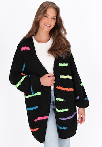 MYMO Knit cardigan in Black: front