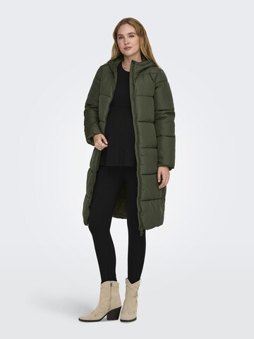 Only Maternity Wintermantel 'ABBIE' in Groen
