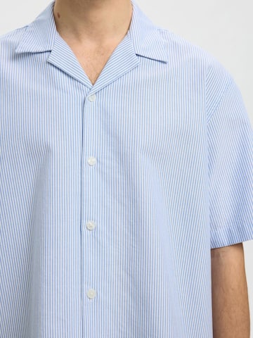 SELECTED - Ajuste regular Camisa en azul