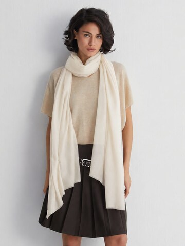 Écharpe SILK & CASHMERE en blanc : devant