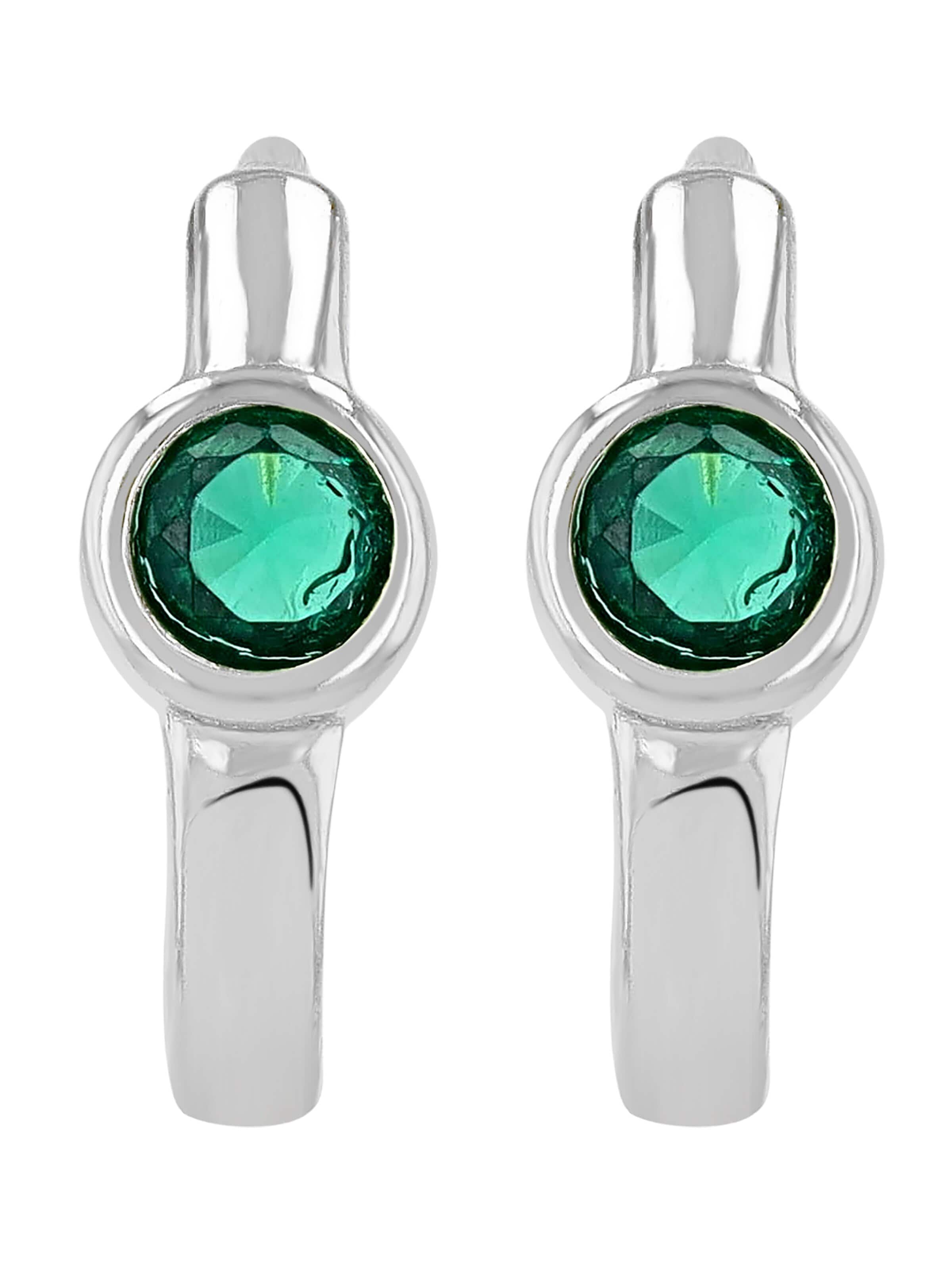 Akzent Earrings '"Mexine" aus 925 Sterlingsilber, rhodiniert, langlebig' in Silver: front