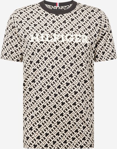 TOMMY HILFIGER T-Krekls, krāsa - cementpelēks / melns / balts, Preces skats