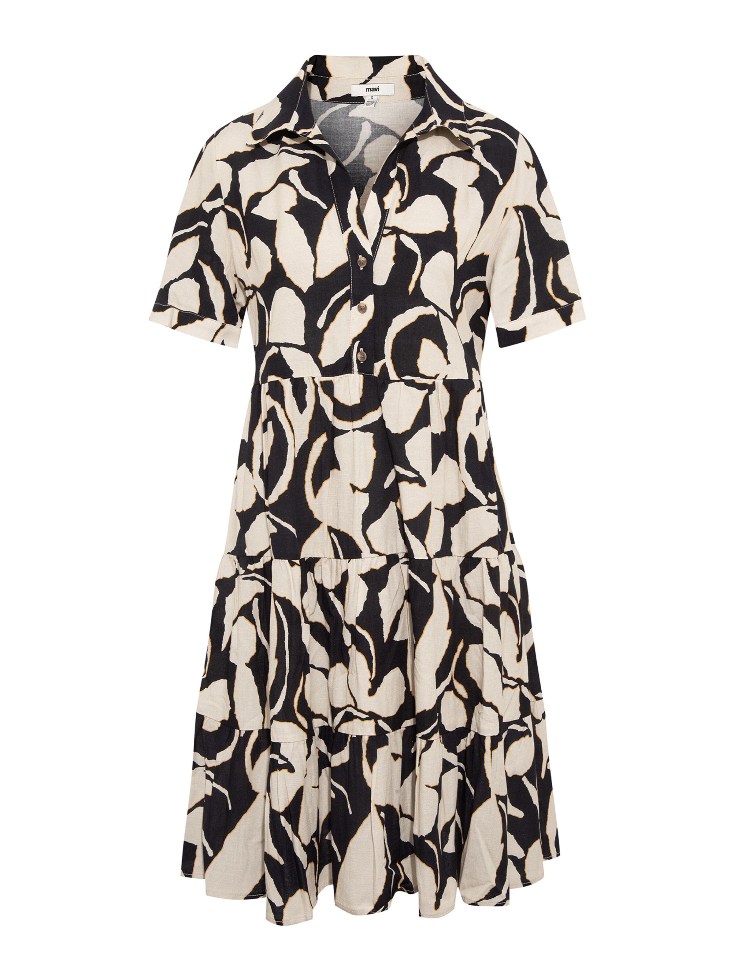 Mavi Blusenkleid in Beige: Vorderseite