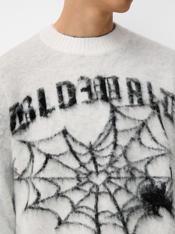 Pull-over Bershka en blanc