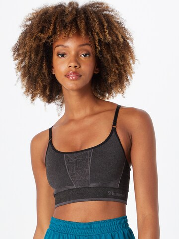 Bustier Soutien-gorge de sport Hummel en noir : devant