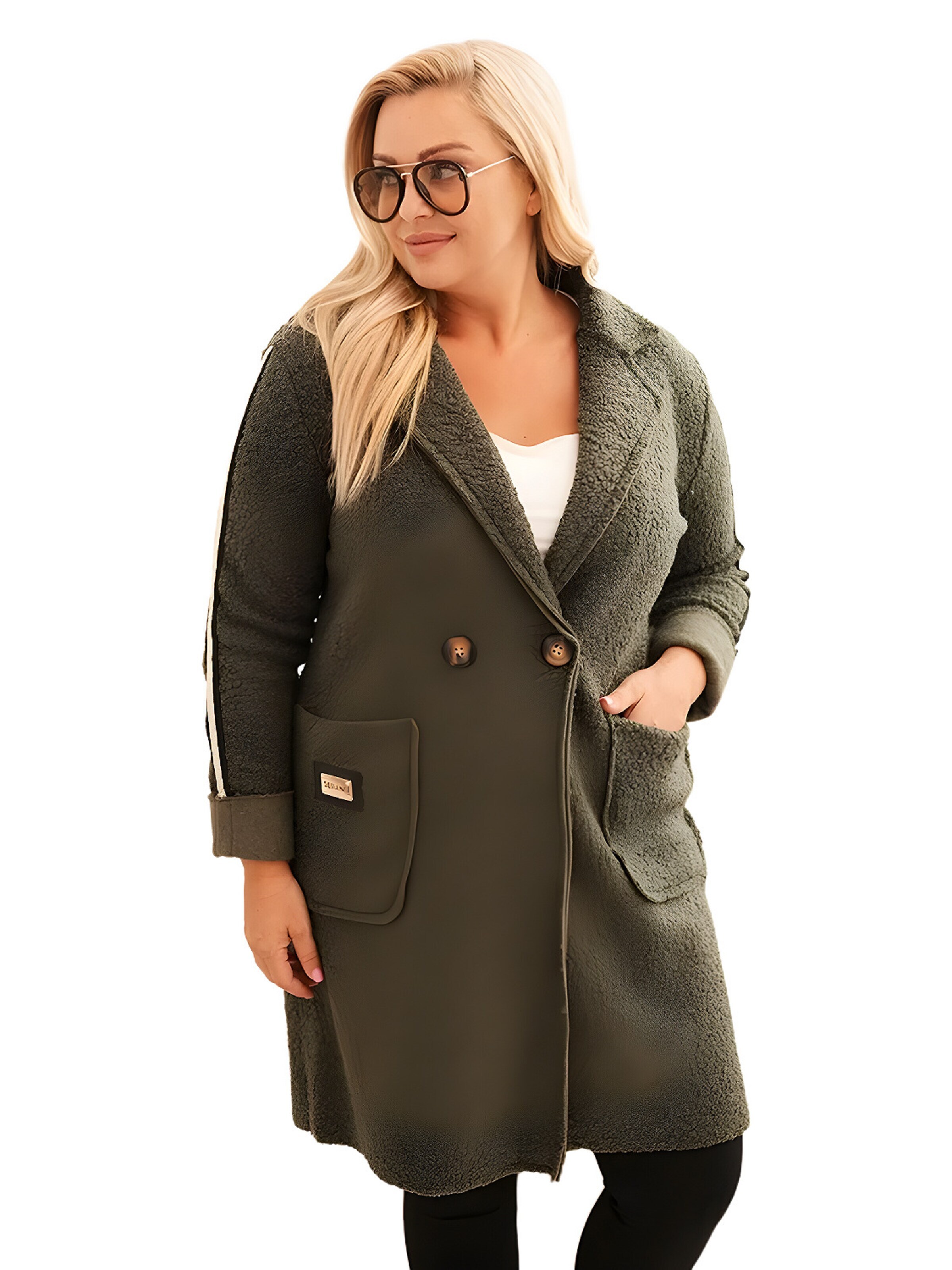 Lumera Winter Coat in XXXL-4XL in Khaki, Item view