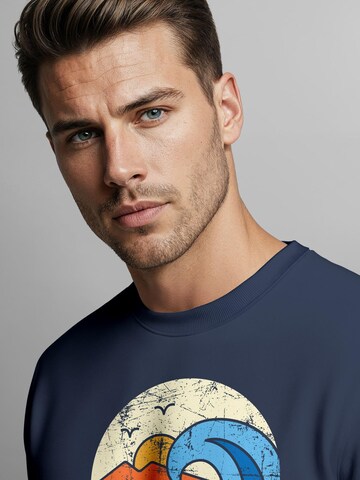 Neverless Sweatshirt 'Good Vibes'‌‌‌‌‌‌ in Blau