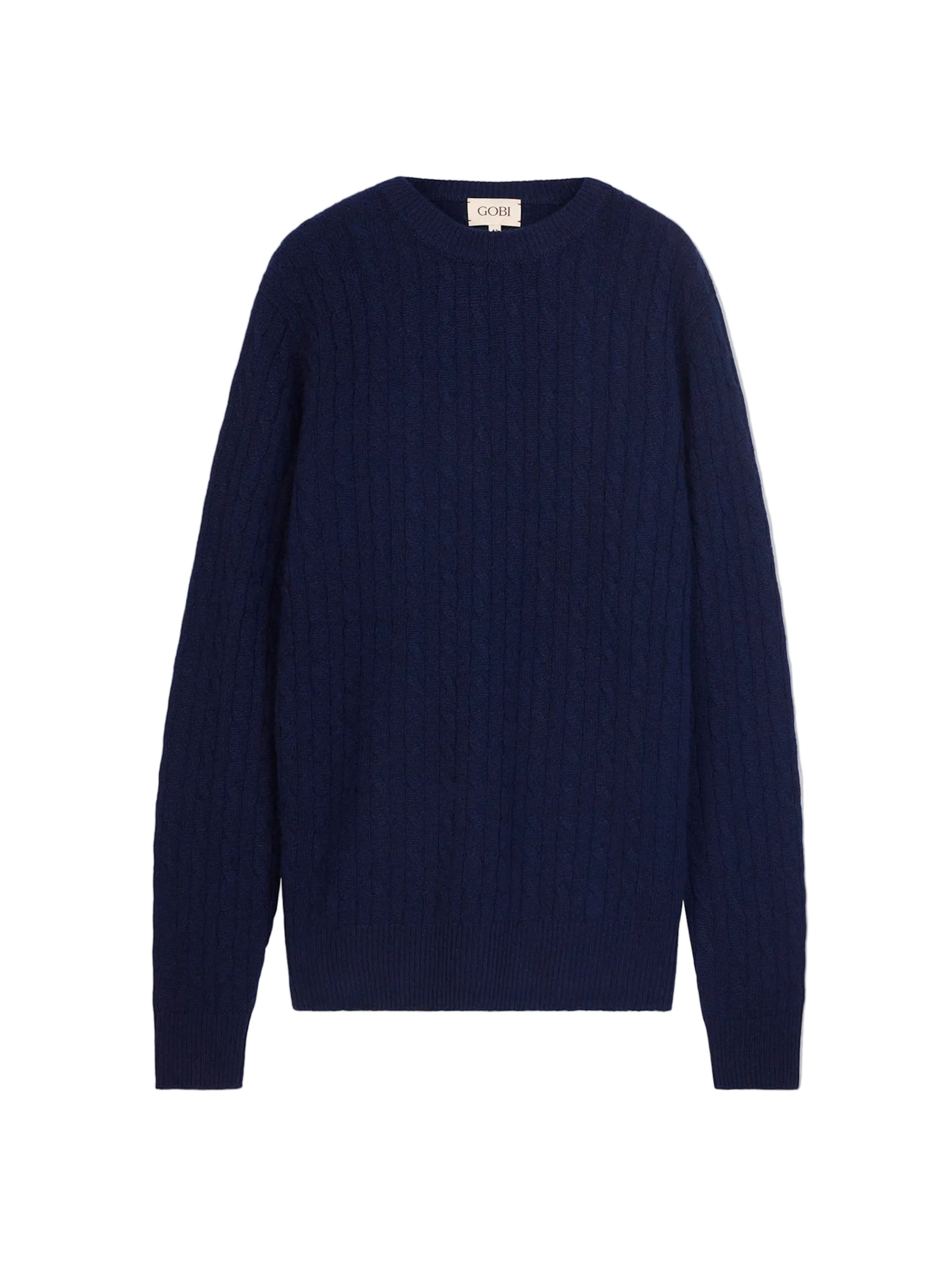 GOBI Cashmere Trui in Blauw: voorkant