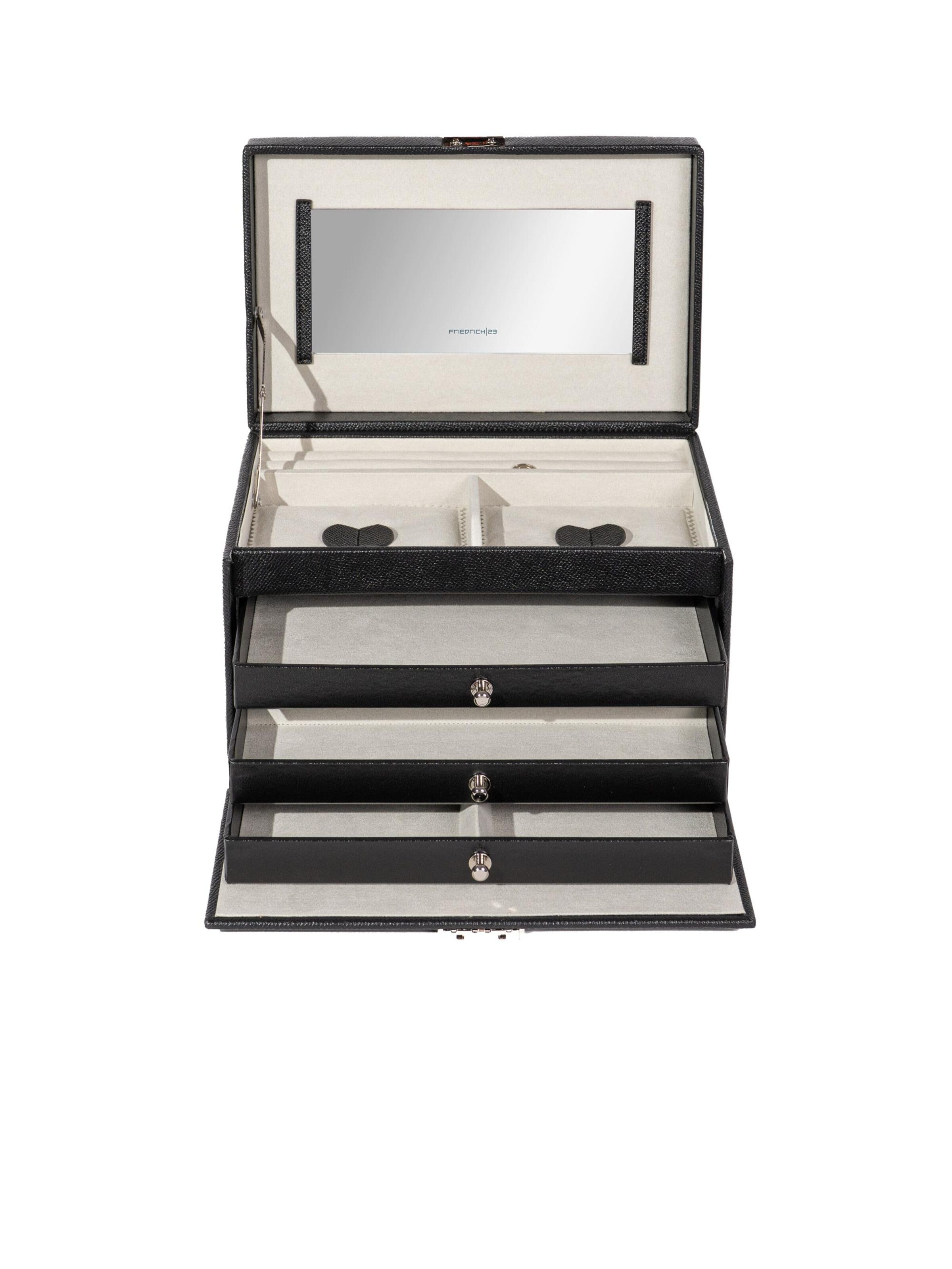 Boîte à bijoux 'JOLIE Schmuckkästchen - Kreuznarben Optik' Friedrich23 en noir