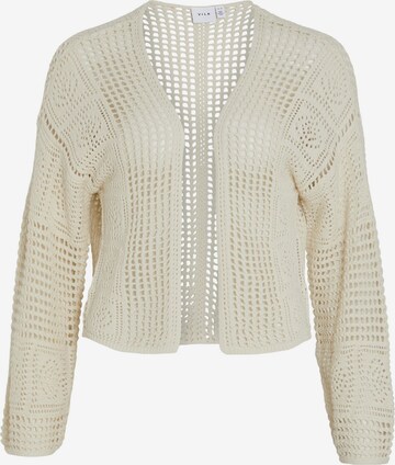 VILA Gebreid vest in Beige: voorkant