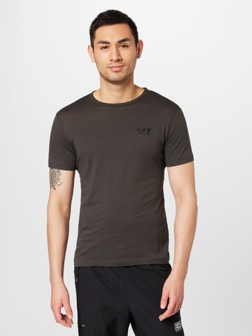 T-Shirt EA7 Emporio Armani en marron : devant