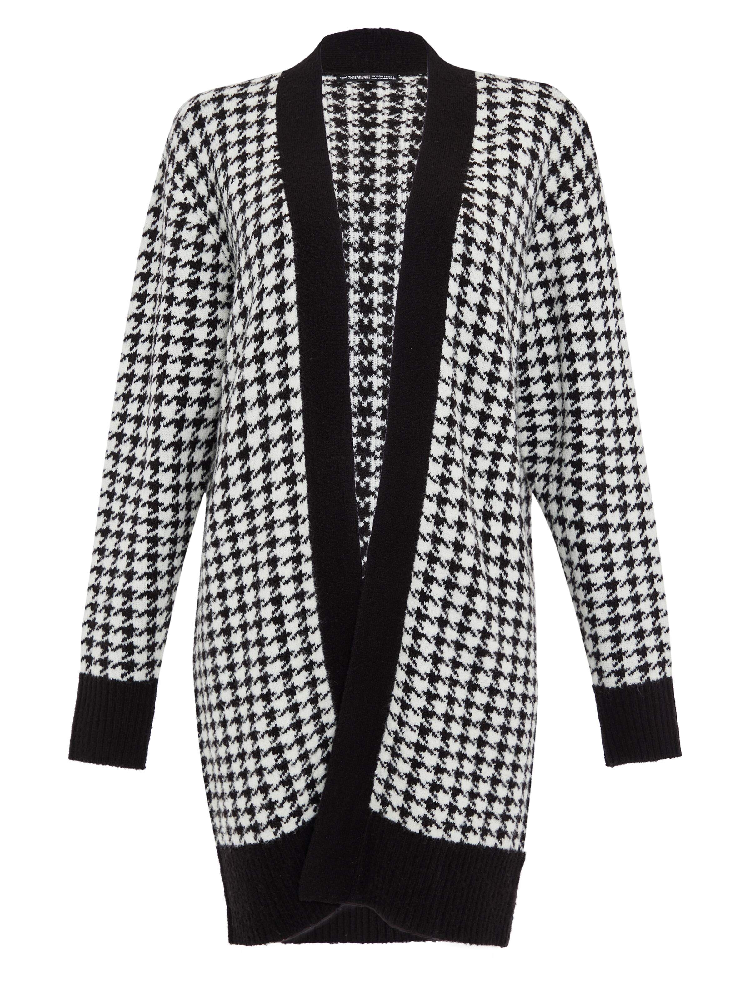 Threadbare Gebreid vest 'Onyx' in Zwart: voorkant