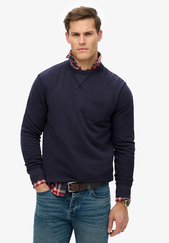 Sweat-shirt Superdry en bleu : devant