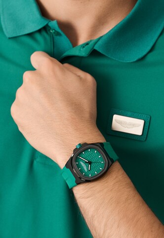 Aston Martin Analog Watch ' GPQ ' in Green: front