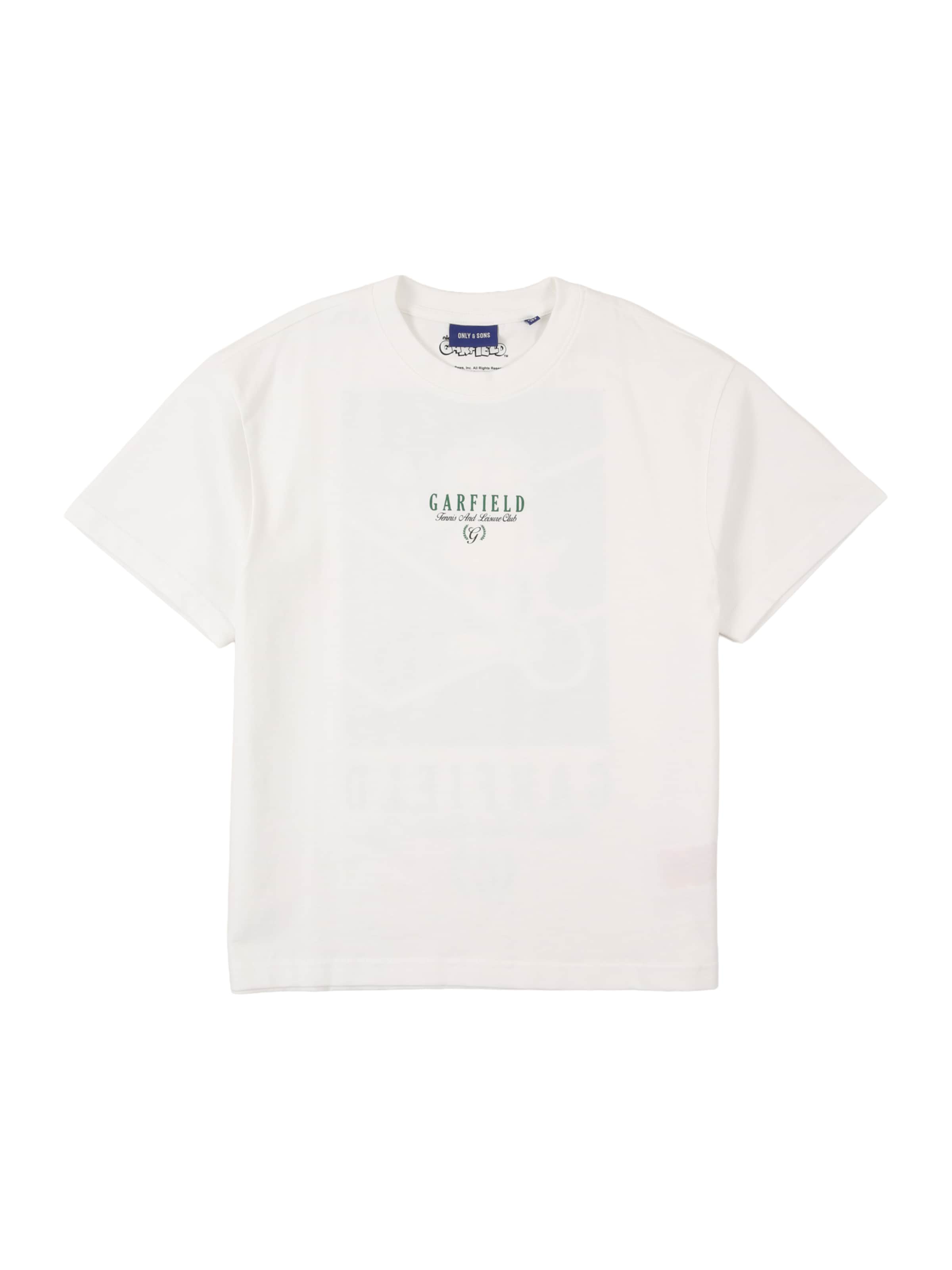 T-Shirt 'OSJGARFIELD' Only & Sons Junior en blanc : devant