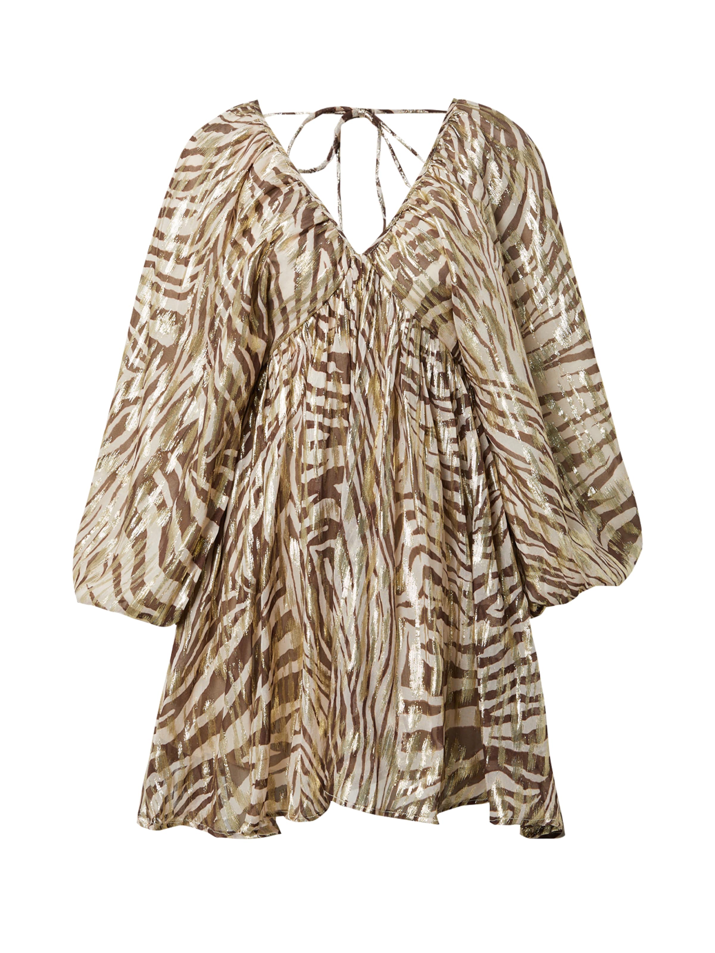 Nasty Gal Dress 'Georgette' in Gold: front