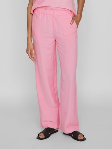 VILA Regular Pants 'Prisilla' in Pink: front