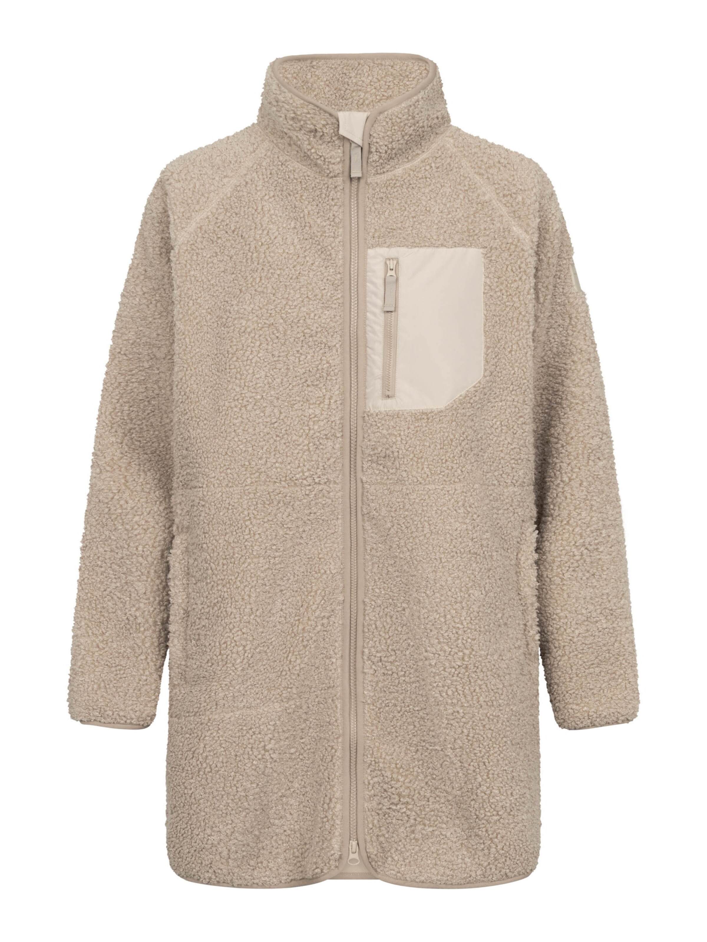 Derbe Fleecejacke 'Kuschelby' in Beige: Vorderseite