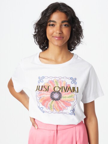 Tricou 'CAMILA' de la Just Cavalli pe alb: față