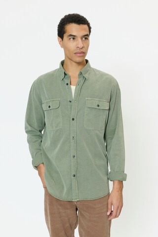 Matinique Regular fit Button Up Shirt 'MAchristaldo P Heritage' in Green: front