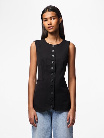 PIECES Vest 'Kamil' i sort: forside