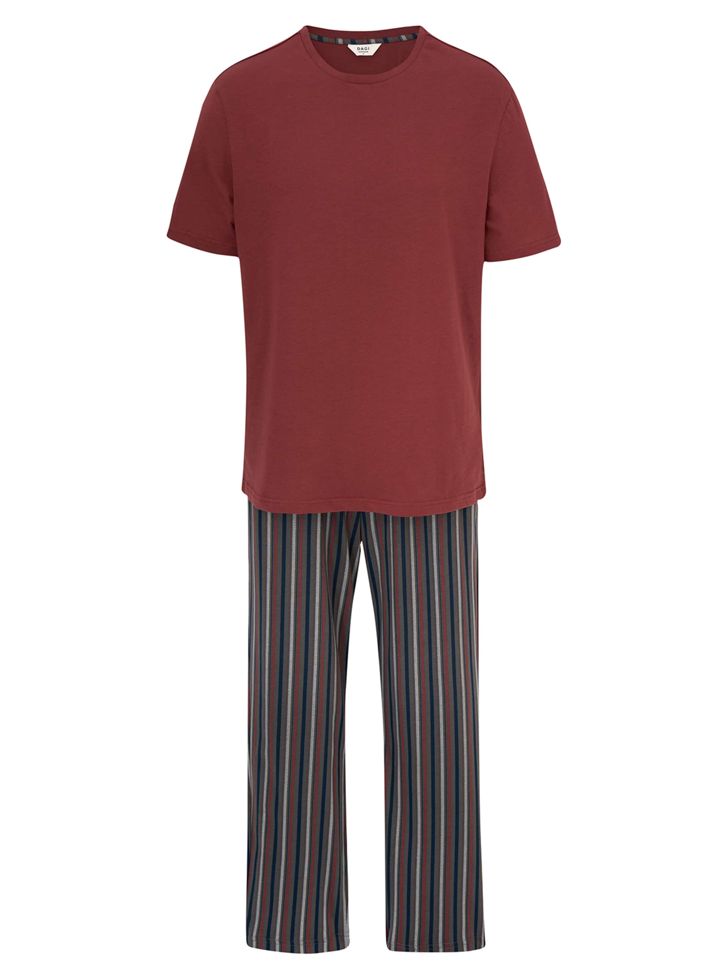 Dagi Пижама длинная в Синий / Темно-серый / Бордовый, Обзор товара