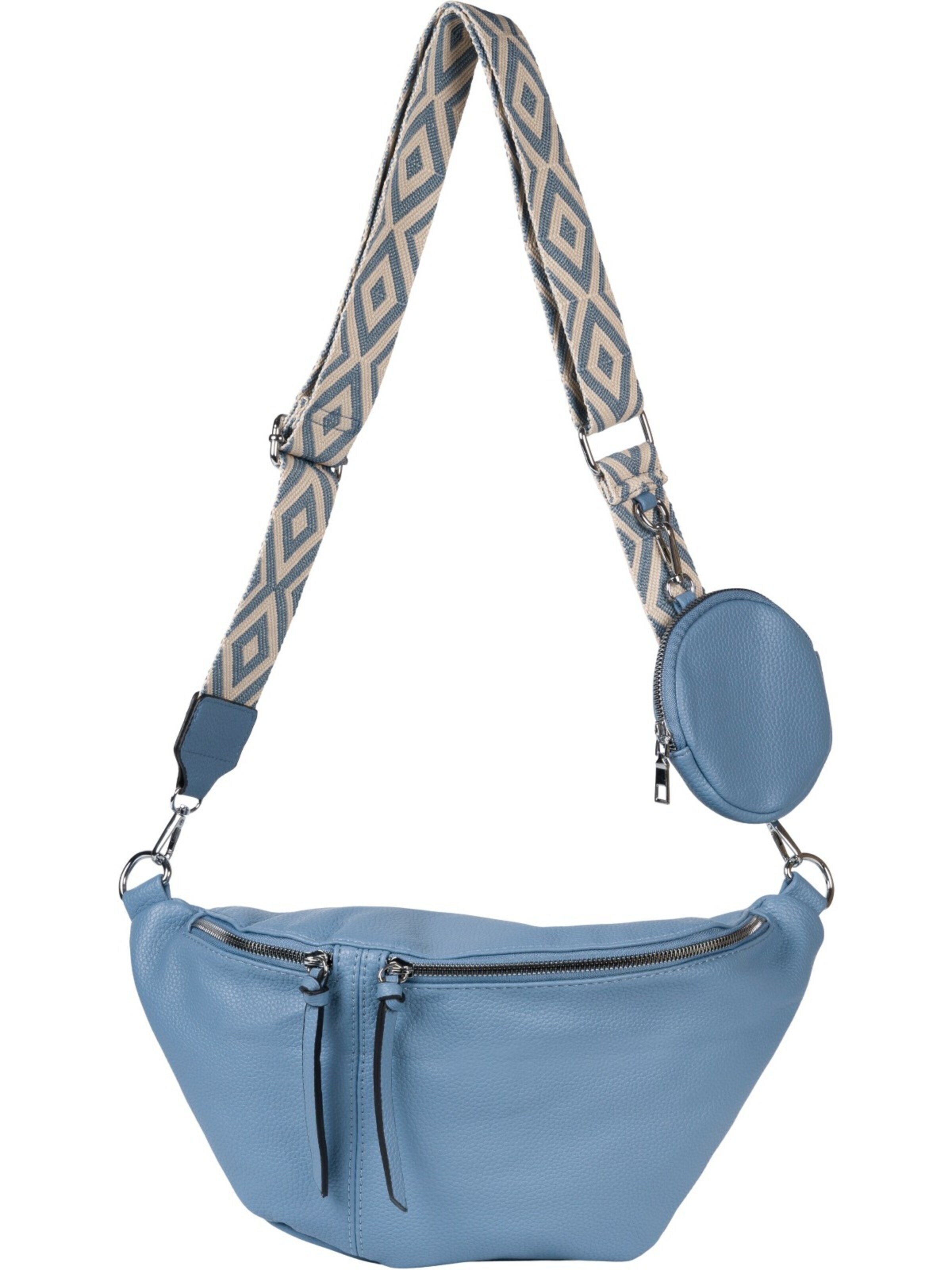 styleBREAKER Crossbody bag 'Halbmond Crossbody Bag Set 3-Teilig' in Blue: front
