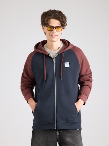 Iriedaily Bluza rozpinana 'De College 2' w kolorze niebieski: przód