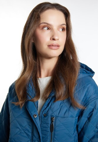 Usha Between-Seasons Coat in Blue