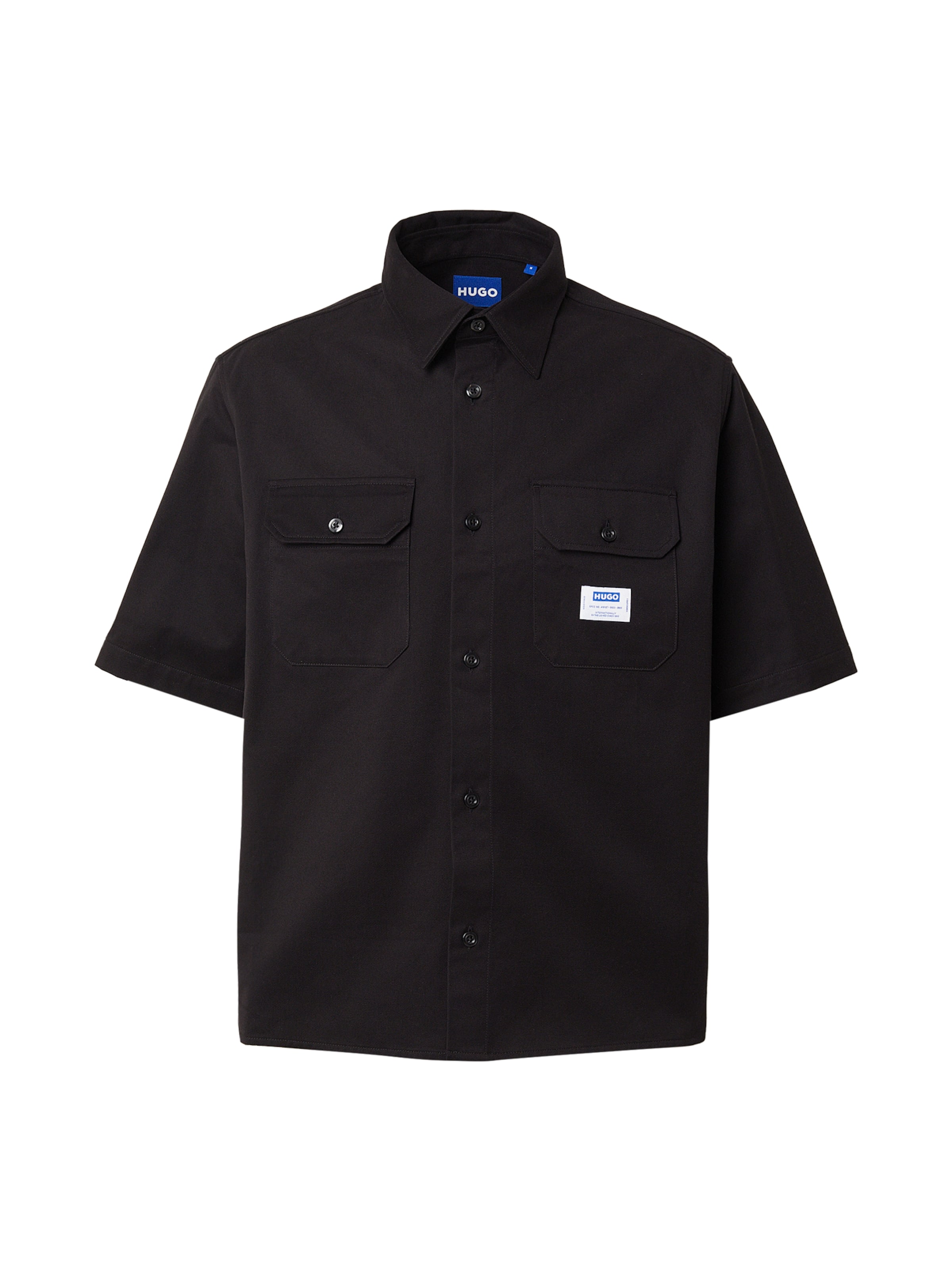 HUGO Comfort Fit Πουκάμισο 'Ekyno' σε μαύρο: μπροστά