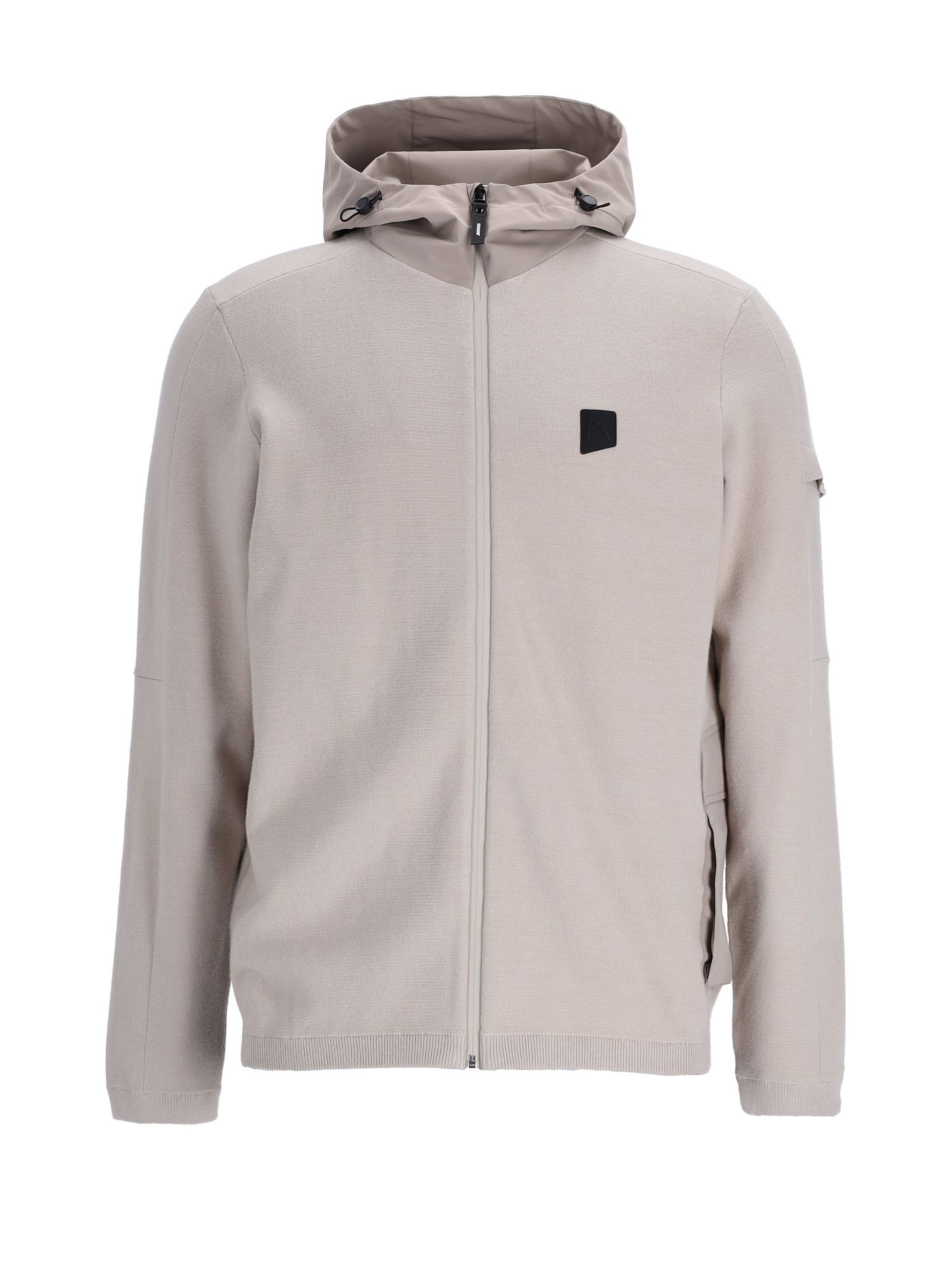 CHASIN' Sweat jacket 'Lace' in Beige: front