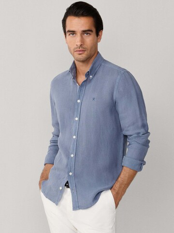 Coupe regular Chemise 'Ess' Hackett London en bleu