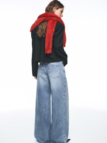 Pull&Bear Wide leg Jeans in Blauw